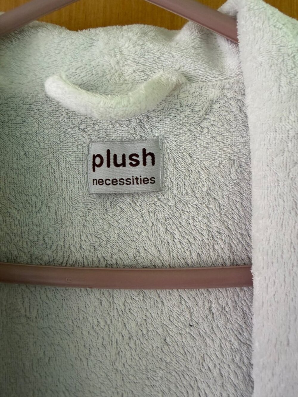 Plush Necessities Luxury Womens Spa Robe Size M Aqua Self Wrap Matching Belt - Picture 6 of 10